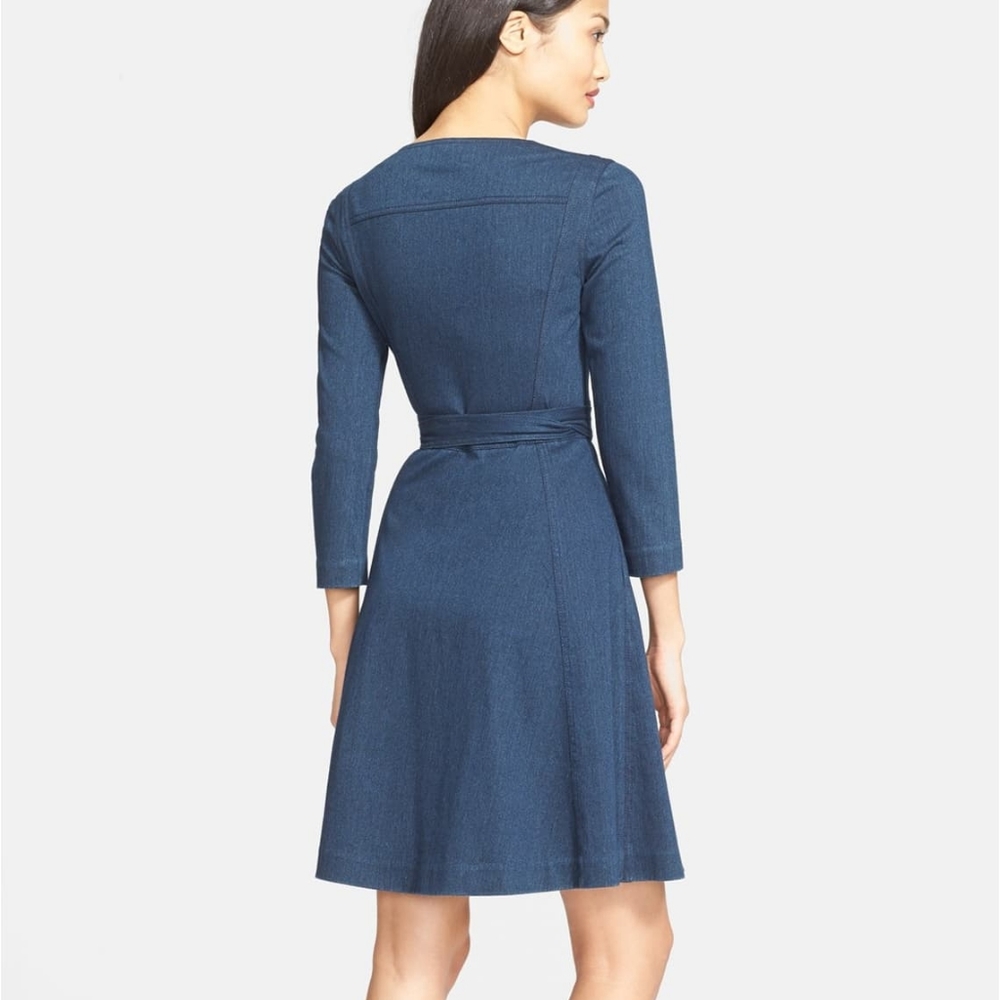 Diane Von Furstenberg Christa Denim Wrap Dress - Picture 2 of 8